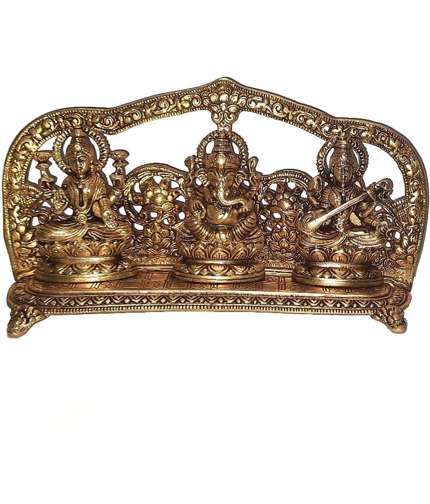 Spherulemuster - Lakshmi Ganesha Saraswati Aluminium Idol