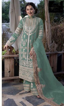 Fancy Top-Bottom And Dupatta With Heavy Embroidery Sequence Work
