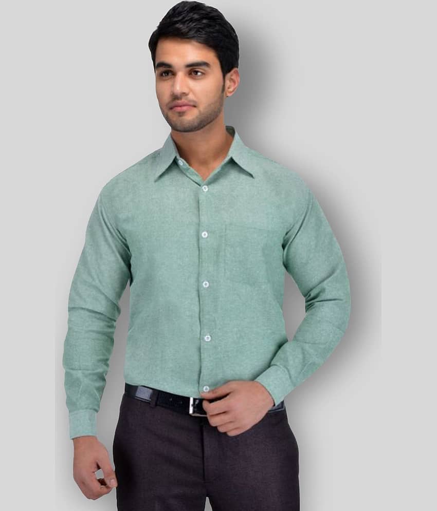 DESHBANDHU DBK - Green Cotton Regular Fit Men's Formal Shirt (Pack of 1)