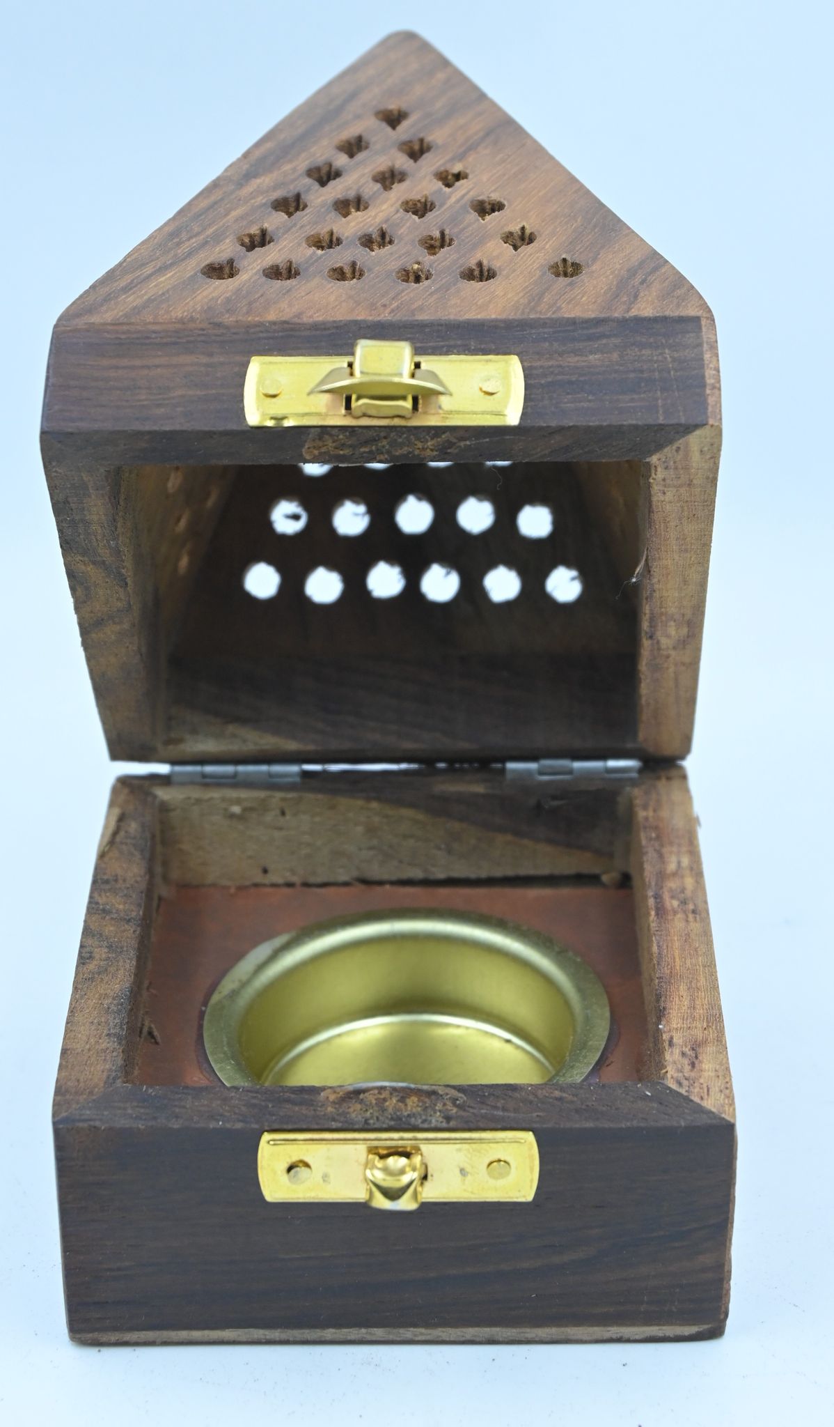 Pyramid Wooden Dhoop Holder Box