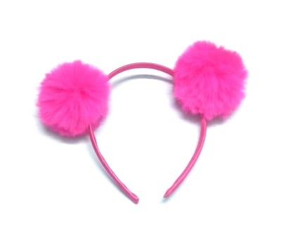 Nawani Pom Pom Fur Plastic Hairband Headband for Girls and Woman