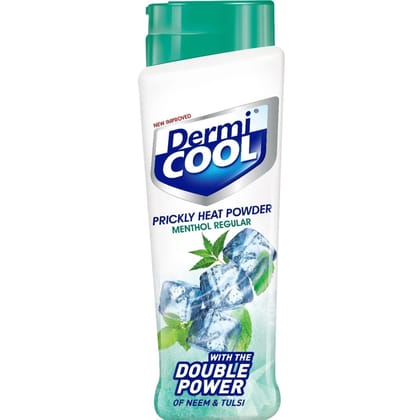 Dermicool Menthol Regular Prickly Heat Powder – 150g (Pack of 2) | Dettol Cool Soap 125g Free | Cooling relief from prickly heat, burning & itching of skin