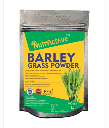 NutrActive Organic Barley Grass Powder for Natural Alkaline and Chlorophyll Powder 100 gm