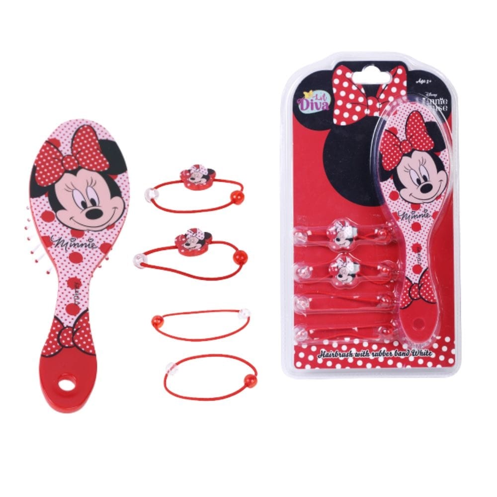 Li'l Diva Minnie Mouse Hair Brush Set For Girls 3 Years and Above