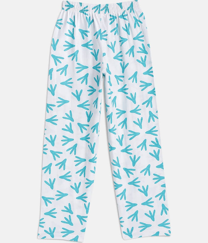 Sini Mini girls multicolor printed cotton pant (Pack of 1).