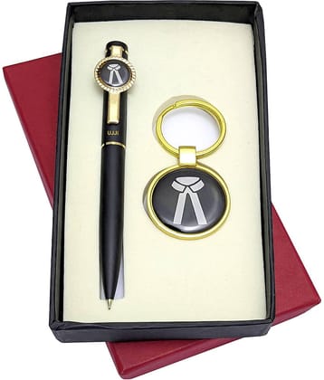UJJi 2in1 Advocate Logo Brass Body Keyring & Ball Pen Combo Keychain