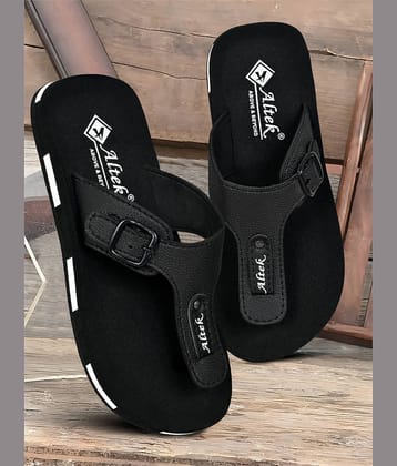 Altek Black Men's Thong Flip Flop