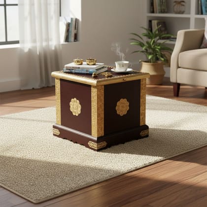 Handcrafted Embossed Wooden Trunk Box | Home Living Beautiful Dowry Box