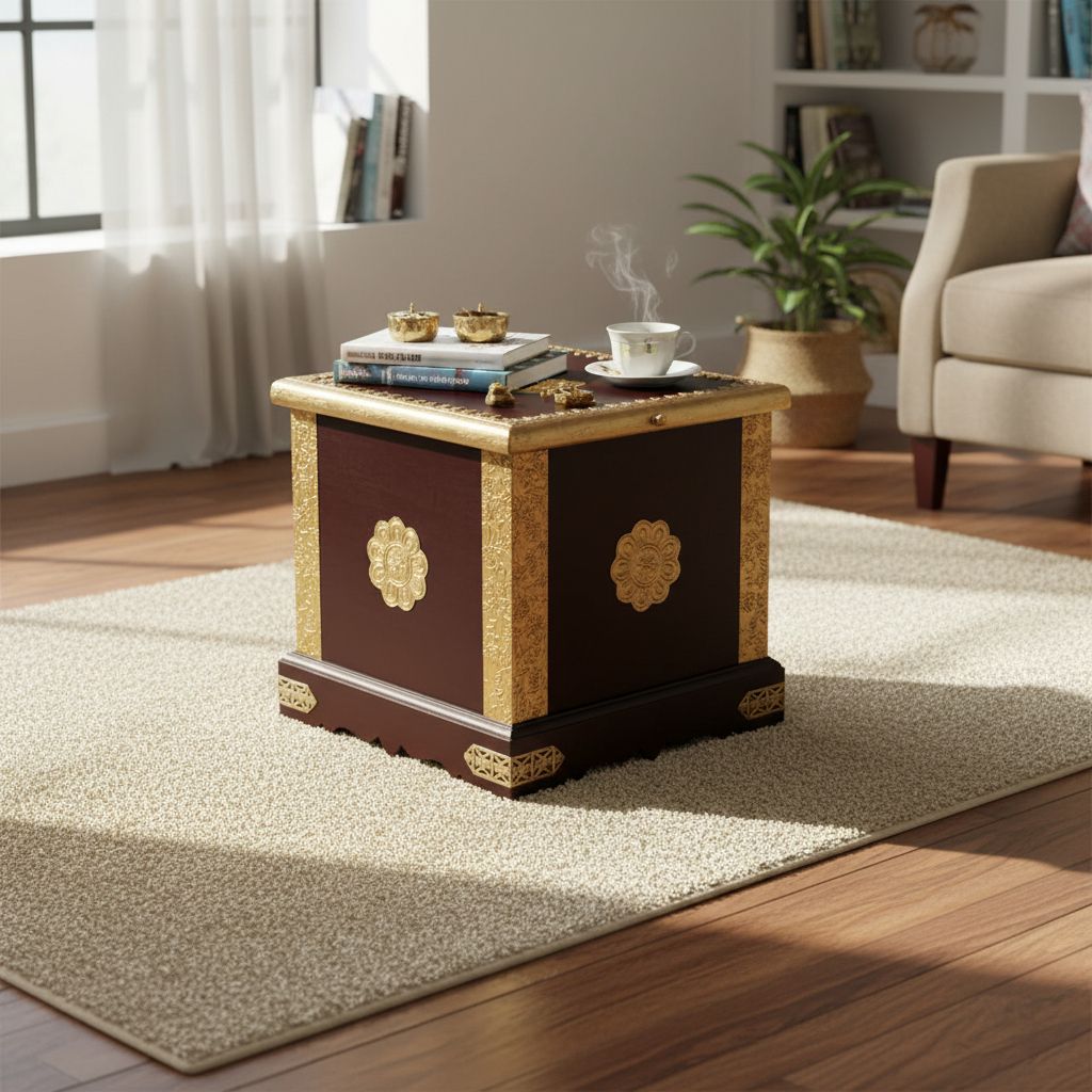 Handcrafted Embossed Wooden Trunk Box | Home Living Beautiful Dowry Box