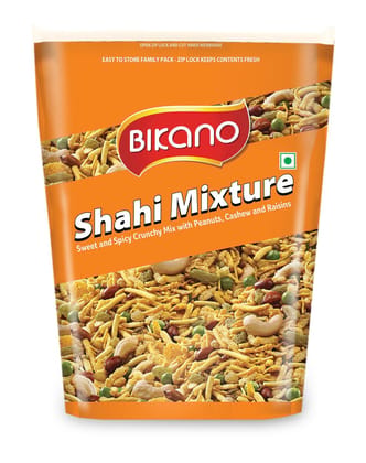 Bikano Shahi Mixture Namkeen| Crunchy Dry Fruits Peas & Peanuts| Crunchy & Tasty, 400gm