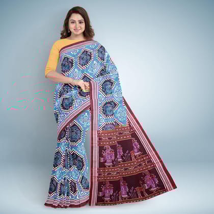 SBP Peacook Sakta Sambalpuri Cotton Saree