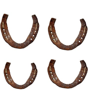 STAR SHINE Original Kale Ghod Ki Naal/ Black Horse Shoe for Good Luck And Restrict Bad/Evil Energy(SET OF 4)