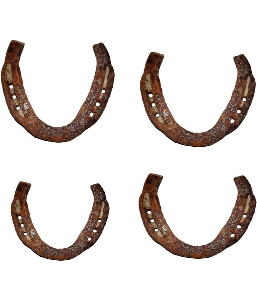 STAR SHINE Original Kale Ghod Ki Naal/ Black Horse Shoe for Good Luck And Restrict Bad/Evil Energy(SET OF 4)