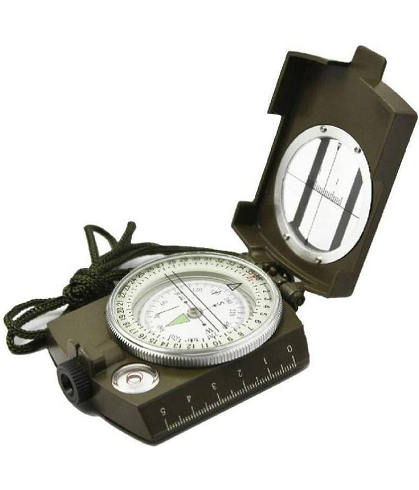 Rangwell  totam Professional Multifunction Military Army Metal Sighting Compass High Accuracy Waterproof - Green Color