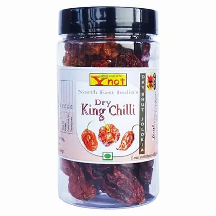 Y Not North East India's Dry King Chilli (Bhut Jolokia) - 50 gm - 50 gm - One plastic jar