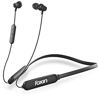 Foxin FoxBeat 205 Bluetooth V5.0 Wireless Headphones with Hi-Fi Stereo Sound 60Hrs Playtimein Line Mic Neckband Sweat-Resistant Magnetic Earbuds Voice Assistant & Mic Made in India_509clone.