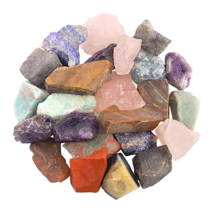 Chakra Stone Tumbled Stone Crystal Kit  Natural Rough Raw Healing Stone for Yoga, Meditation, Zen, Crystal Healing