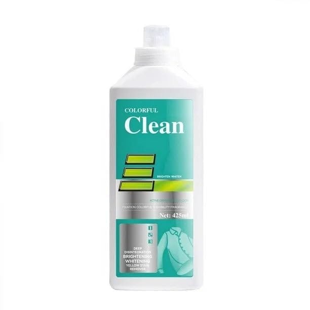 Colorful Clean Oxygen Bleach Liquid | Color-Safe Laundry Brightener & Stain Remover | Gentle on Clothes & Fabrics | 425ml