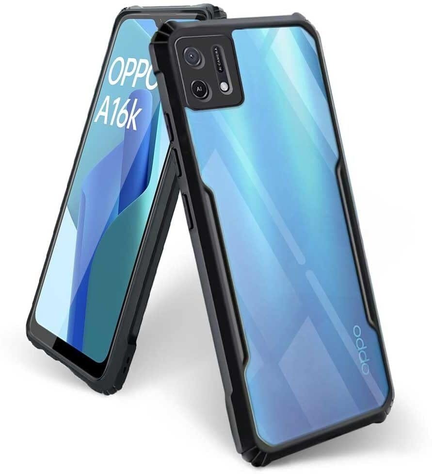 PLUGTECH Slim Shockproof Case | Matte Black Soft | Drop Protection | Precise Cutouts | Premium Mobile Cover for Oppo A16k, Oppo A16e