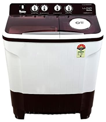 Lloyd 8 kg 5 Star Semi Automatic Top Load Washing Machine |1300 RPM | Soak Function | 3 Wash Programs | Swift Dry | Magic Filter (GLWMS80IDMDE, Maroon and White) Lloyd 8 kg 5 Star Semi Automatic Top Load Washing Machine |1300 RPM | Soak Function | 3 Wash