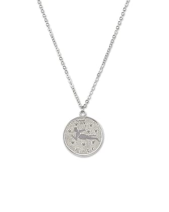 AABHA Silver Necklace| Pendent Set (Silver)