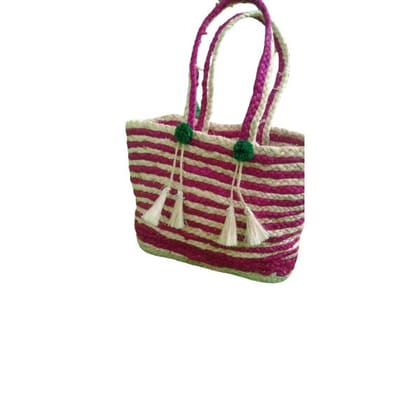 Handmade Banana Fiber Hand Purse For Ladies