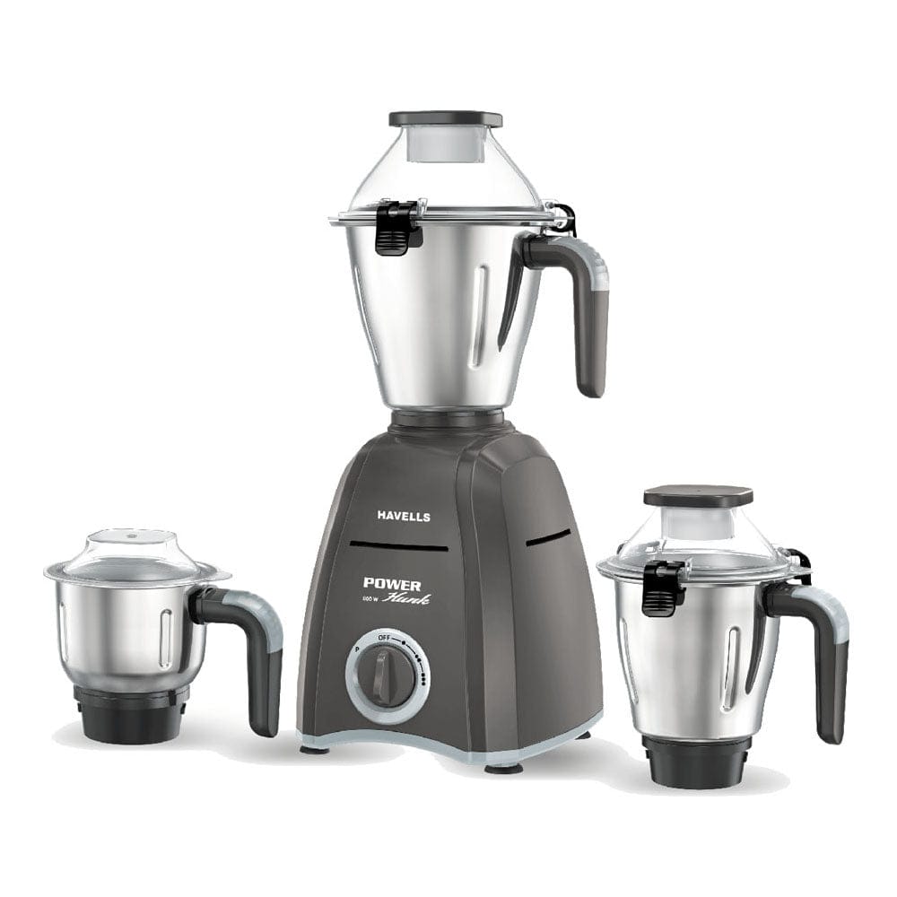 HAVELLS 800W POWER HUNK 3 JAR MIXER GRINDER HAVELLS 800W POWER HUNK 3 JAR MIXER GRINDER - Black