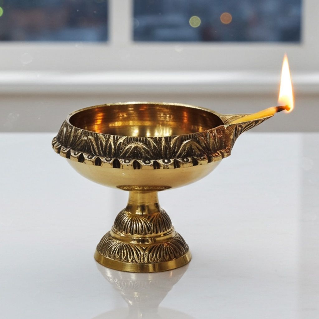 Brass Stand Kuber Deepak No. 5 (ZMAS194 G)