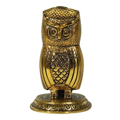 Dreamkraft White Metal Gold Finish Owl Shape Beautiful Pen Stand Holder (Golden - 10 x 8.5 x 13 cm) Dreamkraft White Metal Gold Finish Owl Shape Beautiful Pen Stand Holder (Golden - 10 x 8.5 x 13 cm)