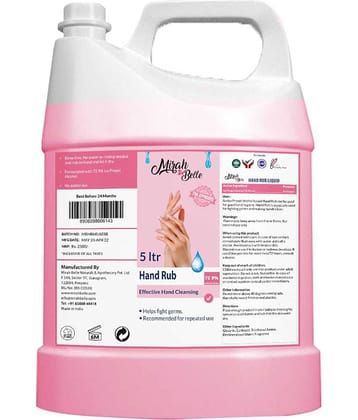 Mirah Belle Hand Rub Sanitizer Liquid- Can  Sulfate and Paraben Free Hand Sanitizer 5000 mL Pack of 1