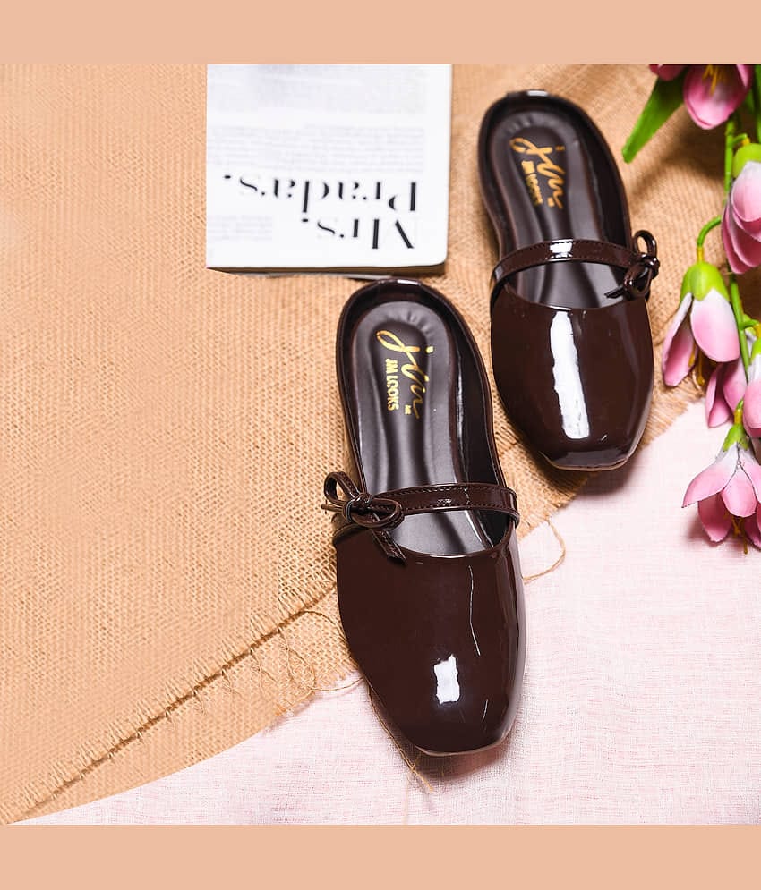 JM Looks Brown Women's Mules Heels