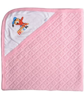 CATCUB Pink Polyester Towel cum blanket ( 72 cm × 72 cm 1 pcs )