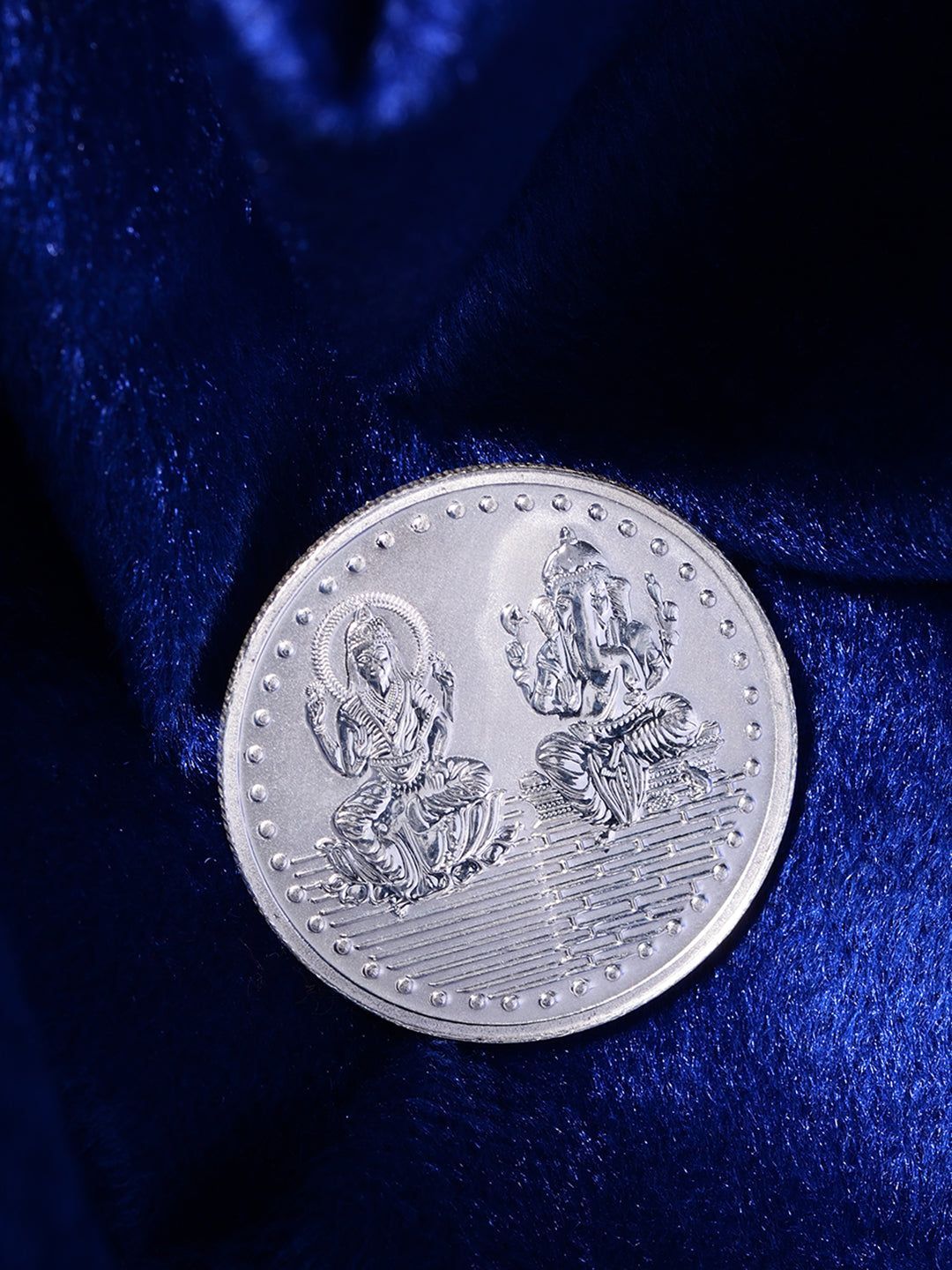 Laxmi Ganesh 10 gram 999 Round Silver Coin