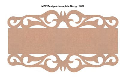 Brand Zero MDF Designer Name Plate Base - Design 1002 - Select Your Preference Of Size & Thickness