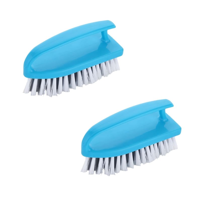 Sparkmate By Crystal Iron Shape Cloth Cleaning Brush with Easy Grip Handle (Pack of 2)
