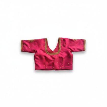 Pink Embroidered Traditional Blouse