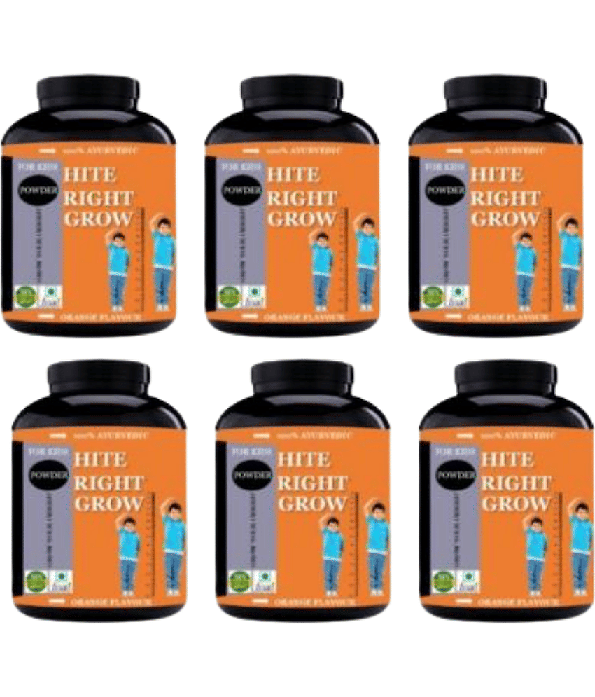Hindustan Herbal HITE RIGHT GROW (ONLY FOR KIDS) 0.6 kg Powder Pack of 6