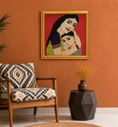 Handcrafted Jute Iranian Pattern Taka Work frame