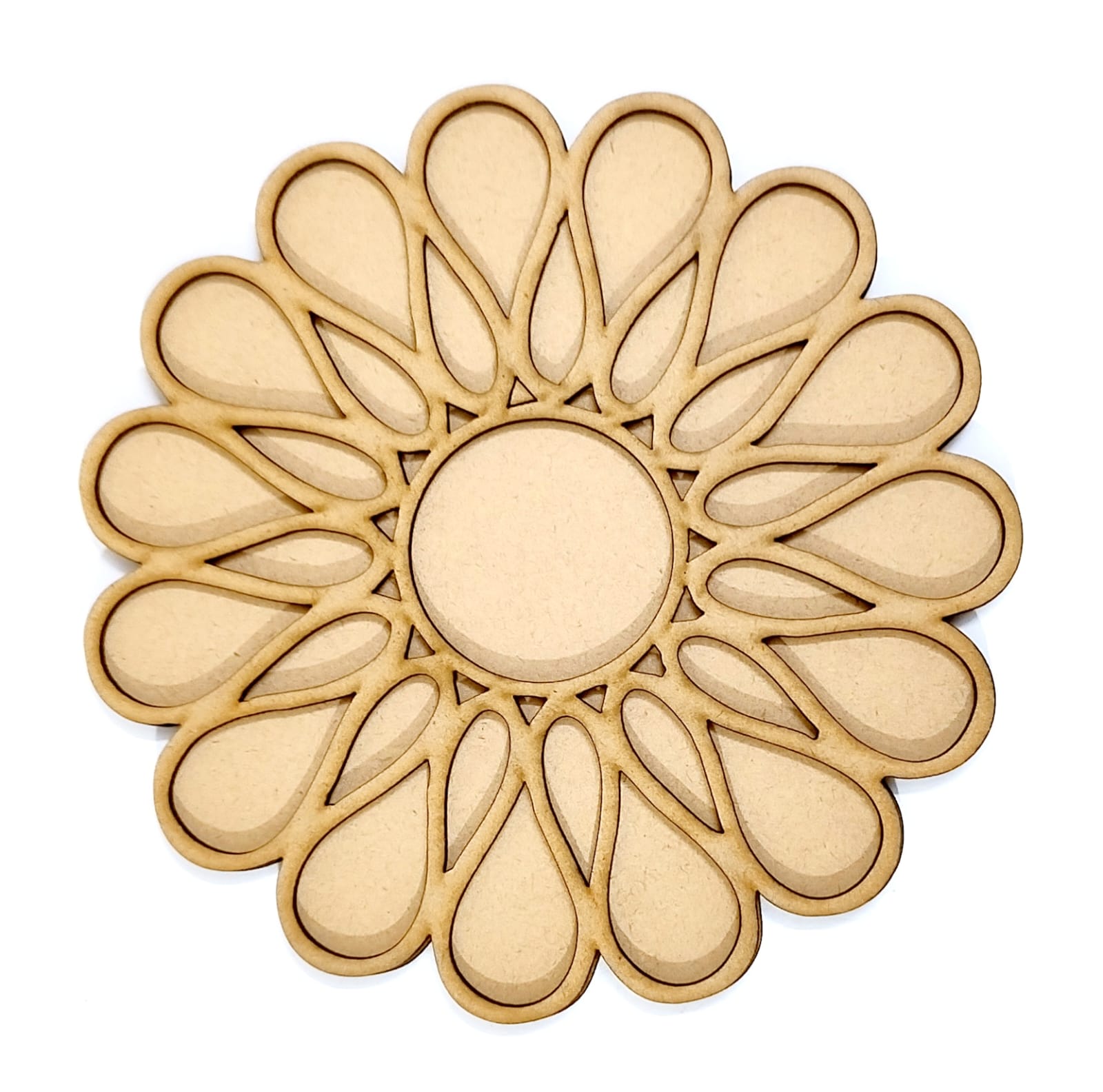 Brand Zero Double Layer MDF Rangoli Base - Design 1002 - Select Your Preference Of Size & Thickness