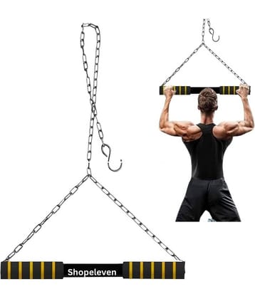 Shopeleven Height Increase Rod For Hanging Rod For Home/Gym Use For Kids Adults Fitted With Heavy Duty Pull Up Bar Chain Sangal (Yellow)