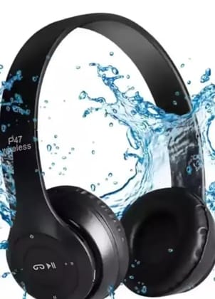 P47 Wireless Bluetooth 5.0+EDR On-Ear Headphones with Mic, Volume Control & SD Card Slot