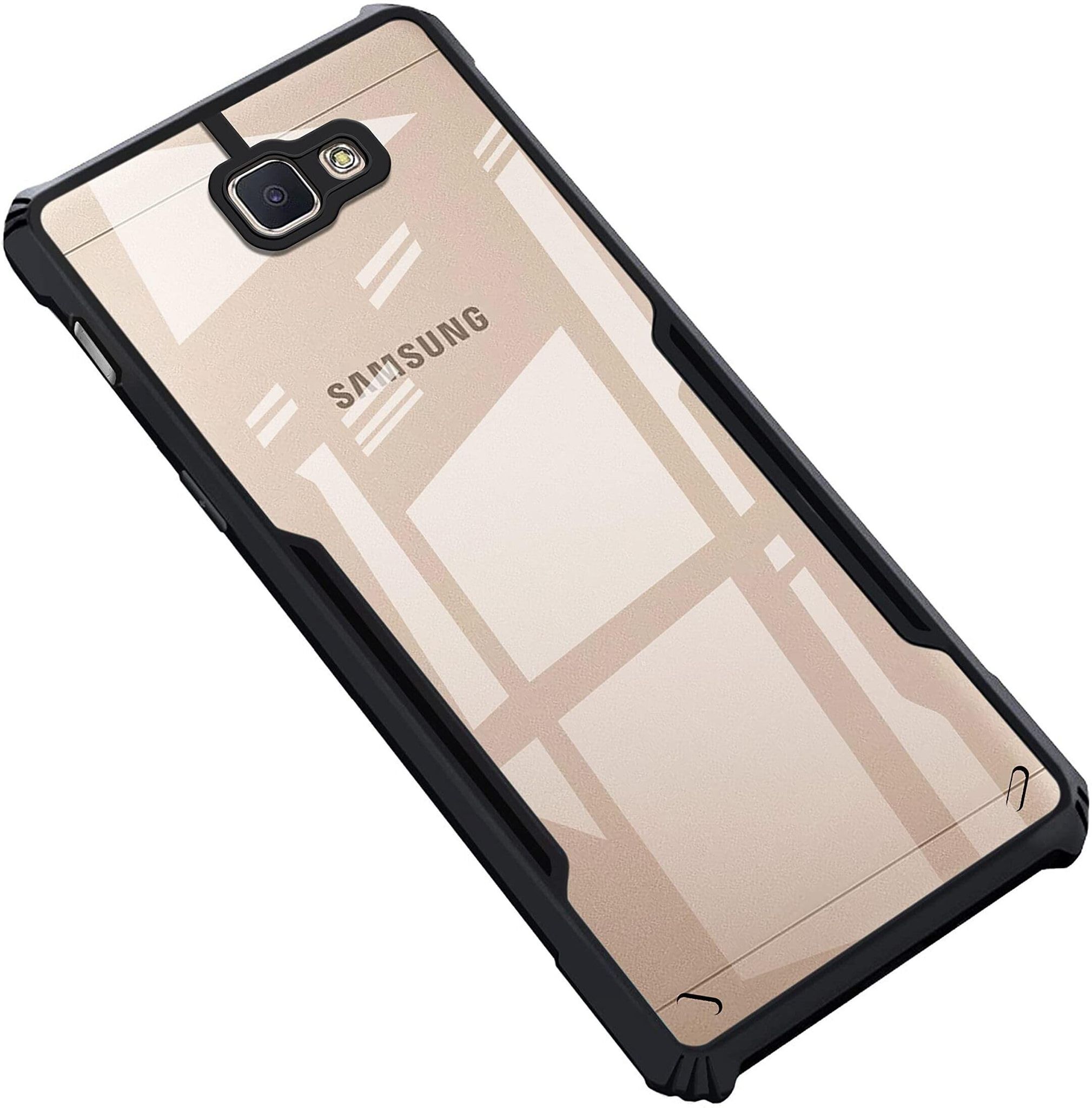PLUGTECH Slim Shockproof Case | Matte Black Soft | Drop Protection | Precise Cutouts | Premium Mobile Cover for Samsung Galaxy J7 Prime, Samsung Galaxy On NXT, Samsung Galaxy On7 Prime