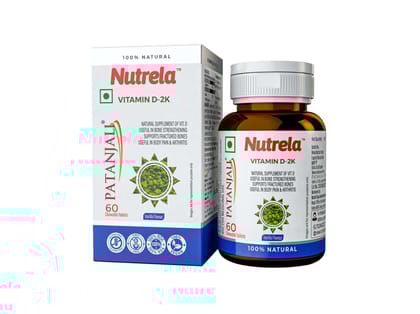 Nutrela Patanjali VIT D2K NATURAL TAB- VANILLA - 60 N Chewable Tablets Nutrela Patanjali VIT D2K NATURAL TAB- VANILLA - 60 N Chewable Tablets