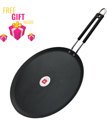 LAZYWINDOW Iron Flat Tawa ( Pack of 1 )