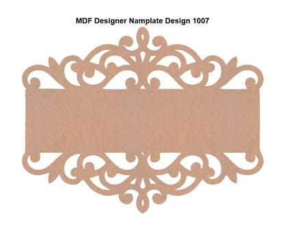 Brand Zero MDF Designer Name Plate Base - Design 1007 - Select Your Preference Of Size & Thickness