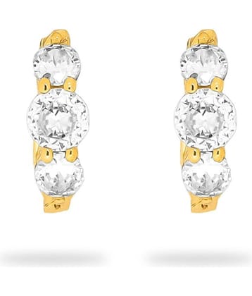 LUV FASHION Golden Huggies Earrings ( Pack of 1 )