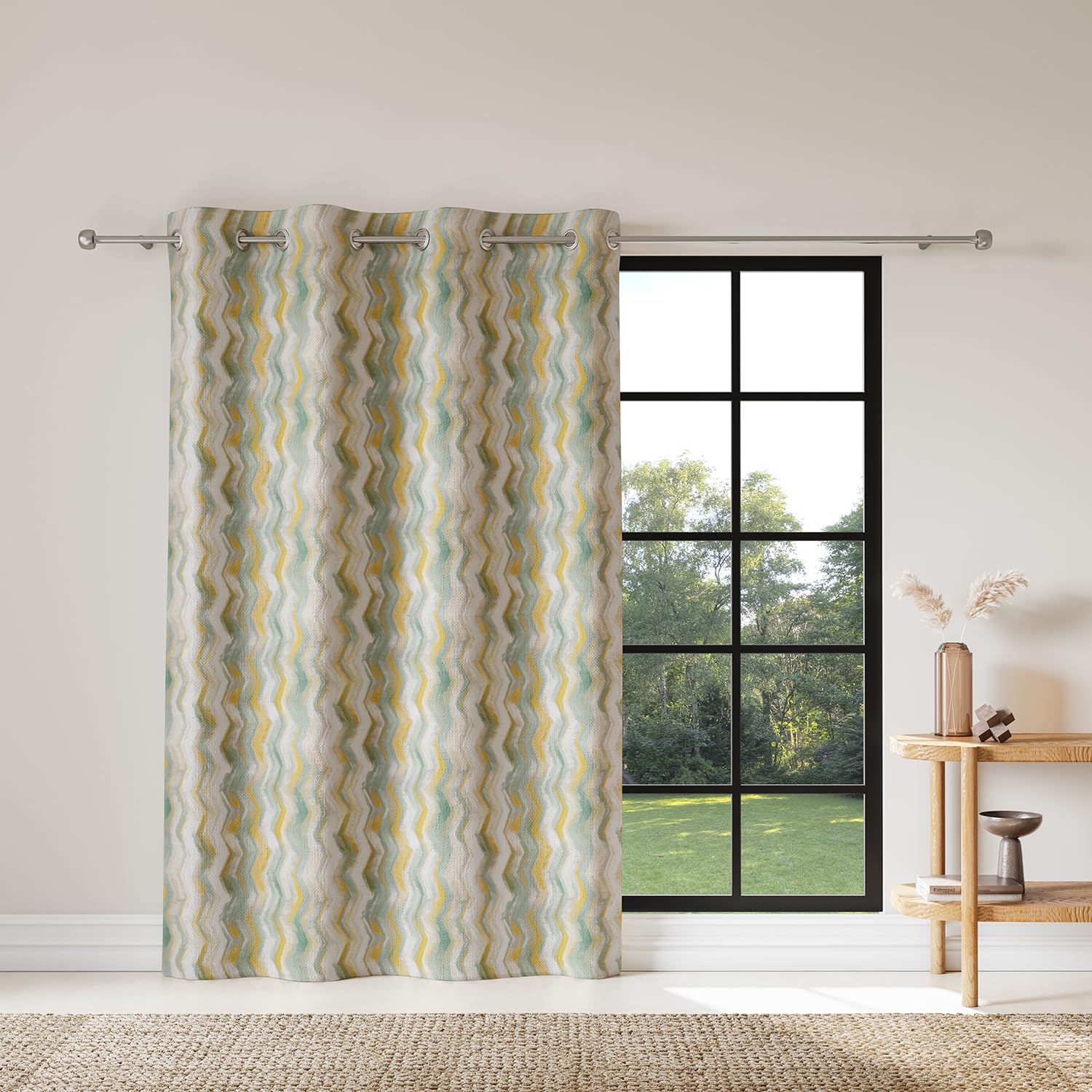 DDECOR - 100% PolyesterAbstract PatternDoor 7 Ft|135 CM X 225 CM| - Blue