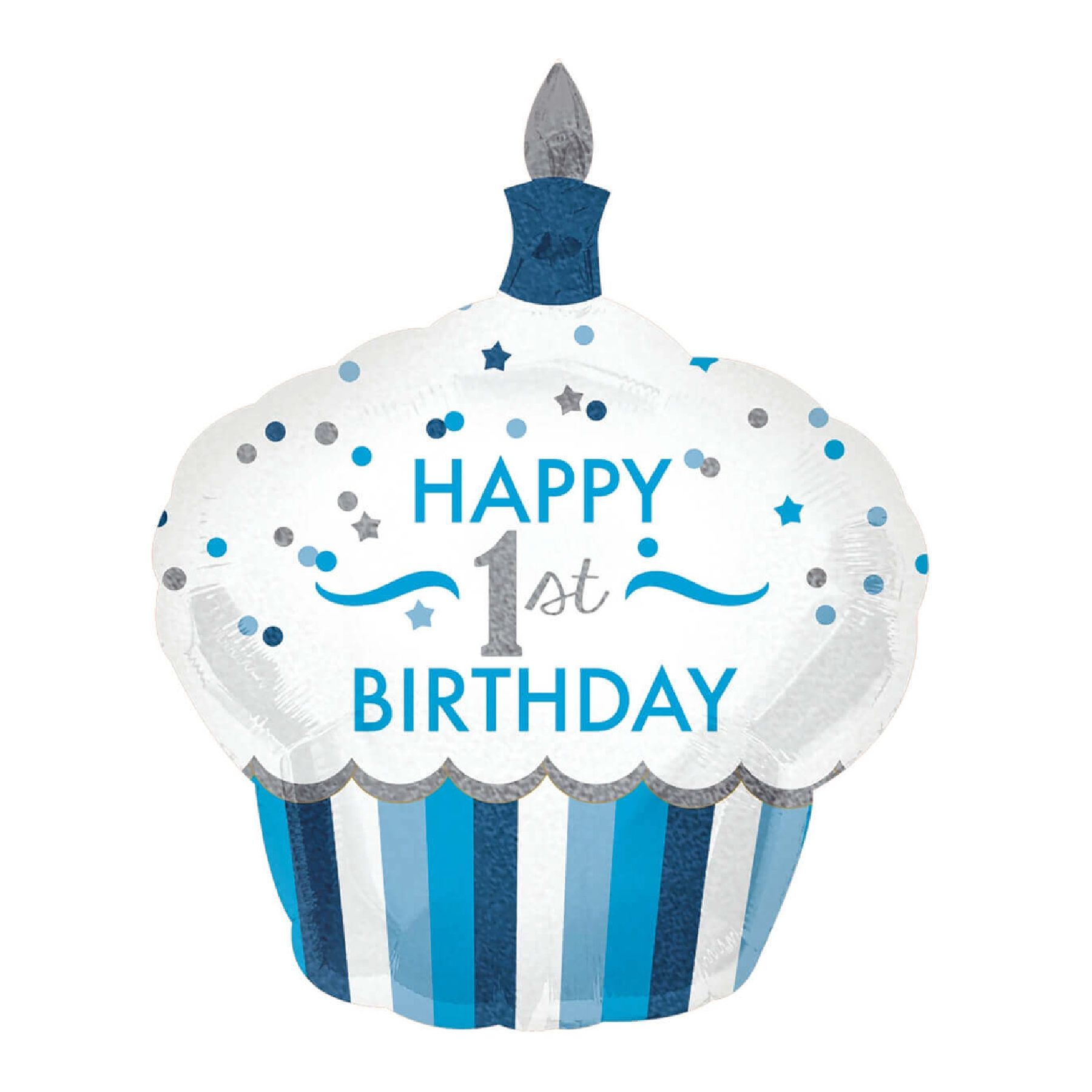 Wanna Party 1st Birthday CuPcake Boy Balloon 36" P40