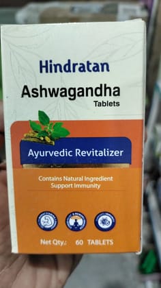 Hindratan Ashwagandha Tablets. Ayurvedic Revitalizer