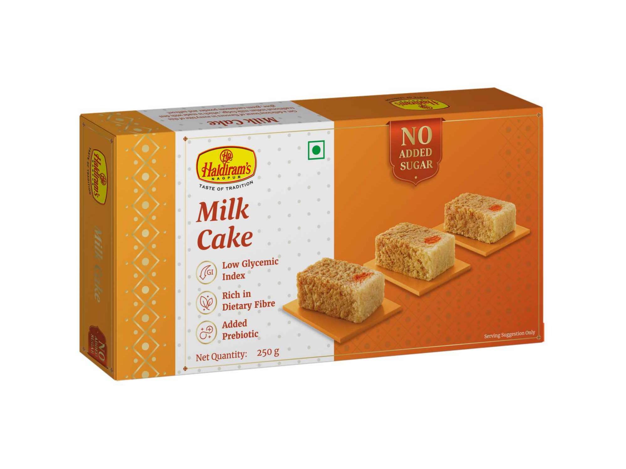 Haldiram's Milk Cake (No Added Sugar) Sugar Free - 250 Gm - Pack of 2